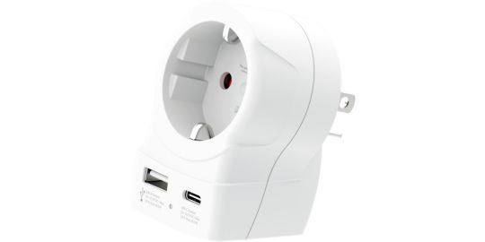 Adaptateur de voyage SKROSS Europe vers USA USB-A + USB-C