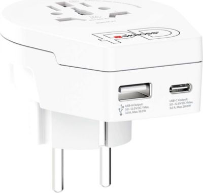 Adaptateur de voyage SKROSS USB 18W et USB-C 20W PD Europe