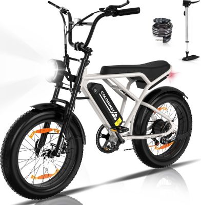 Vélo électrique COLORWAY 20"x4.0, 36V12Ah - VTT Gris Blanc