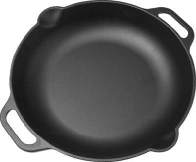 Poêle à paëlla VICTORIA COOKWARE 33cm, Convient pour le Feu, Barbecue