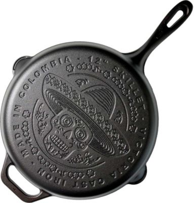 Poêle VICTORIA COOKWARE 30cm Day of the Dead Catrina, Sans PFOA