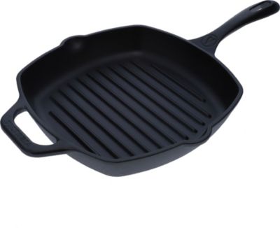 Poêle grill VICTORIA COOKWARE Griller en Fonte Naturelle, 25x25cm