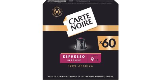 Capsules CARTE NOIRE Espresso N9 Intense Mega format x60