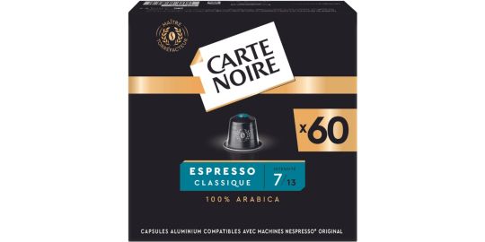 Capsules CARTE NOIRE Espresso N7 Classique Mega format x60