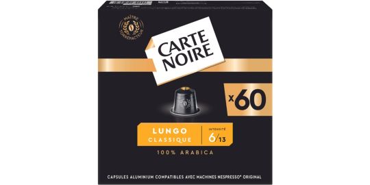 Capsules CARTE NOIRE Espresso Lungo Mega format x60
