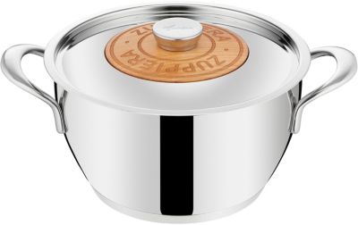 Daniks Classic Marmite INOX, Faitout avec Couvercle en Verre Tous Feux  Dont Induction