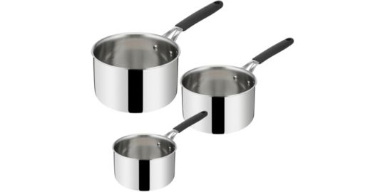 Batterie de cuisine LAGOSTINA 3 casseroles Esperta triply 16/18/20cm