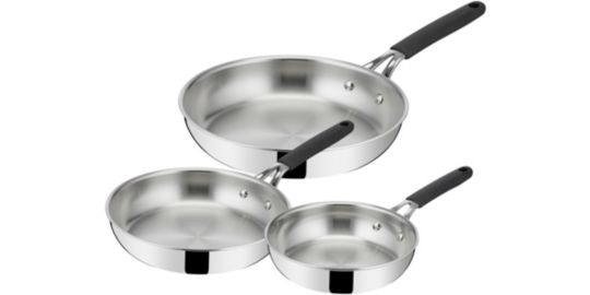 Batterie de cuisine LAGOSTINA 3 poeles Esperta Triply 20/24/28cm