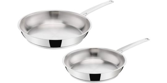 Poêle LAGOSTINA 2 poeles inox La Prima 24-28 cm