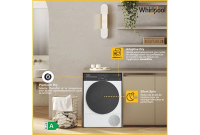 Sèche linge pompe à chaleur WHIRLPOOL CWD86MWBRFR