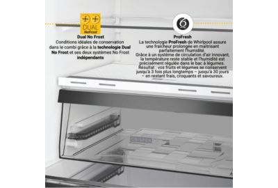 Réfrigérateur combiné WHIRLPOOL WHK26363XBR5E