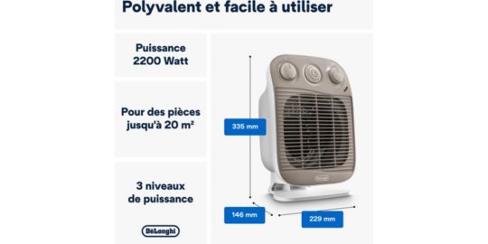 Chauf SdB DELONGHI HFS50D22 WH