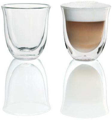 Lot de 4 tasses à café en verre transparent à double paroi isotherme avec  poignée, parfaites pour latte, américain, espresso, cappuccino, thé,  boisson