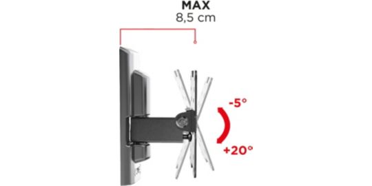Support mural TV MELICONI FTR 100 FLAT
