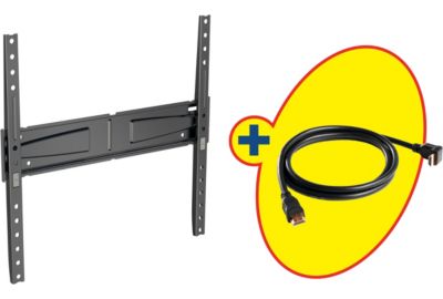 Support mural TV MELICONI support TV VESA 400 + cable HDMI 4K 1.5M