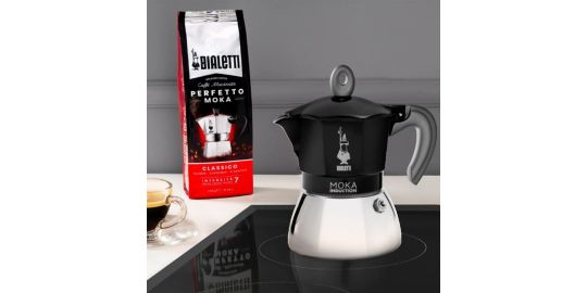 Cafetière italienne BIALETTI Moka induction 6 tasses black
