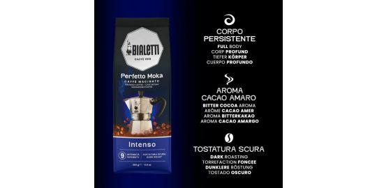 Café moulu BIALETTI perfetto moka Intenso