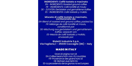 Café moulu BIALETTI perfetto moka intenso