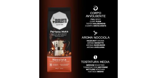 Café moulu BIALETTI perfetto moka Nocciola