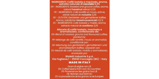 Café moulu BIALETTI perfetto moka nocciola