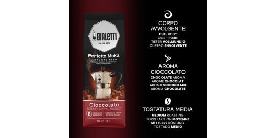 Café moulu BIALETTI perfetto moka Cioccolato