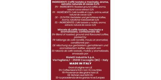 Café moulu BIALETTI perfetto moka cioccolato