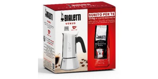 Cafetière italienne BIALETTI VENUS 6cups + Perfetto Moka Classic 250g