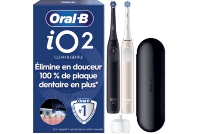 Brosse à dents électrique ORAL-B iO2 Duo Noir et Rose