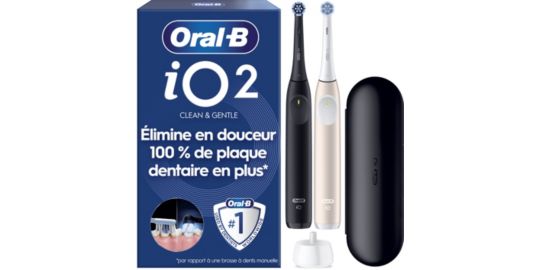 Brosse à dents électrique ORAL-B iO2 Duo Noir et Rose