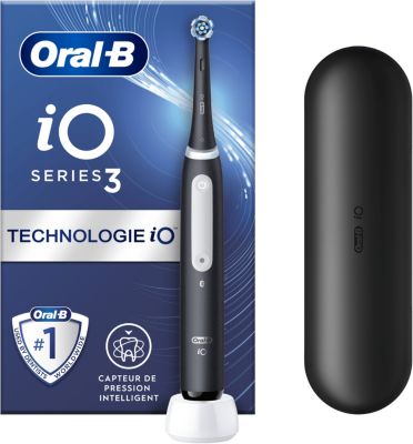 Brosse à dents électrique ORAL-B iO 3 Noire + Etui de voyage