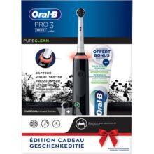 Brosse à dents électrique ORAL-B Pro 3800 Charcoal Black + 1 Purify