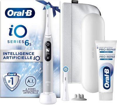 Brosse à dents électrique ORAL-B IO 6 Grise edition cadeau