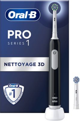 Brosse à dents électrique ORAL-B Oral-B Pro 1 Noire Cross Action + 1 bros
