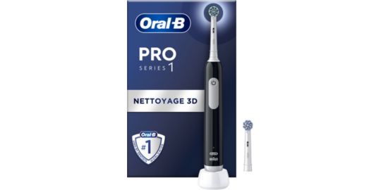 Brosse à dents électrique ORAL-B Oral-B Pro 1 Noire Cross Action + 1 bros