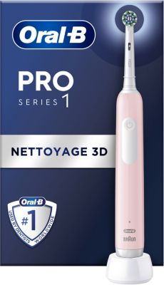 Brosse à dents électrique ORAL-B Pro 1 Rose Cross Action + 1 brossette