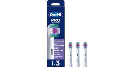 Brossette dentaire ORAL-B Brossettes 3D White x3 X-filaments