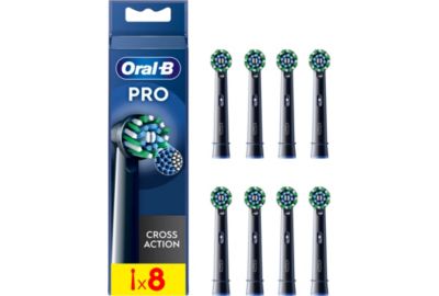Brossette dentaire ORAL-B Cross Action Black x8 X-filaments