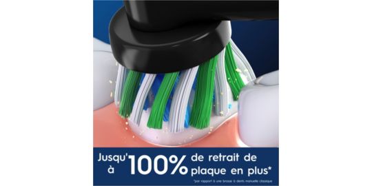 Brossette dentaire ORAL-B Cross Action Black x8 X-filaments