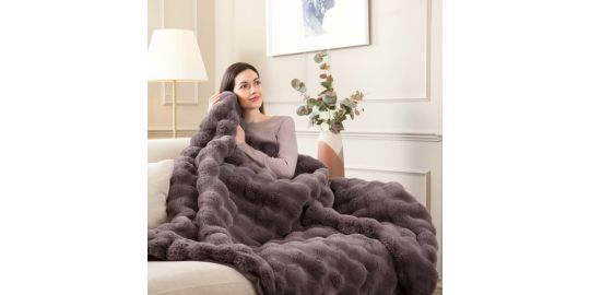 Couverture chauffante DREAMLAND HYGGE DAYS CLOUDY GRIS 6T 160X120