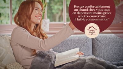 Voir la vidéo pour Couverture chauffante DREAMLAND HYGGE DAYS CLOUDY GRIS 6T 160X120