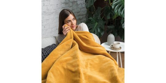 Couverture chauffante DREAMLAND SNUGGLE UP MOUTARDE 6T 160X120