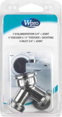 Tuyau double évacuation DEP101 pour raccordement lave-linge/sèche-linge/lave-vaisselle  WPRO