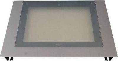 Verre WHIRLPOOL porte four montage externe