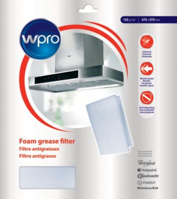 Wpro Hotte Cuisinière Gamme Extracteur Ventilateur Mousse Graisse Filtre