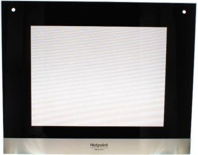 Verre HOTPOINT vitre de four pyro extérieure avec supp
