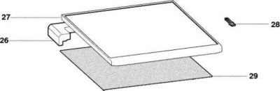 Couvercle INDESIT PLATEAU DE DESSUS TOP REP 27 POUR LAVE V