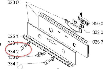 Bouton WHIRLPOOL bouton gauche commutateur four