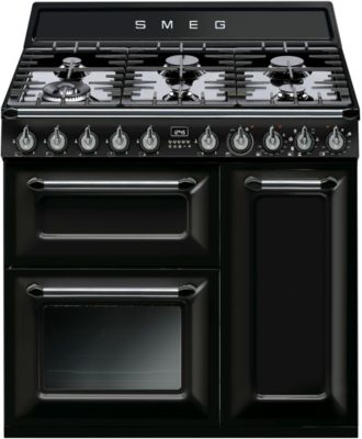 Piano de cuisson Victoria 90cm four multifonction catalyse 115l / 5 foyers  gaz Gris ardoise - SMEG Elite Réf. TR90GR2