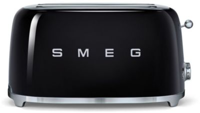 Smeg Selection TSF02BLEU 50'S Style Grille-pain 2x4 tranches - noir  brillant