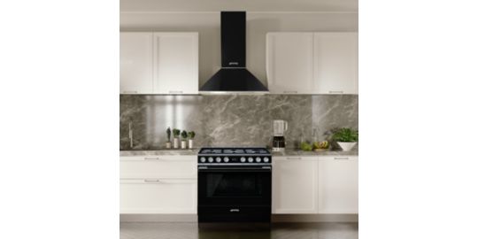 Hotte décorative murale SMEG KPF9BL